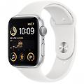 watch se gps 44mm cassa in alluminio color argento con cinturino sport band bianco regular