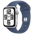 Apple Watch Se Gps 44mm Cassa In Alluminio Argento Cinturino Sport Denim M L