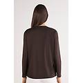 maglia manica lunga in elevated cotton donna marrone taglia m