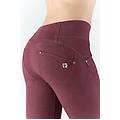 pantaloni push up wr. up vita media tessuto navetta tinto in capo windsor wine donna small