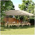 - tenda da festa pieghevole pop-up tortora 580x292x315 cm