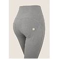 push up wr. up 7/8 vita alta vestibilità clessidra superskinny grigio mélange donna