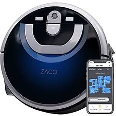 zaco robot aspirapolvere e mop wi fi w450 colore blu