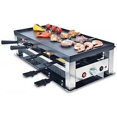 solis - table grill 5 in 1 da tavolo nero argento rettangolare acciaio inossidabile potenza pronto