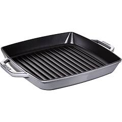 Staub Grill Pans Bistecchiera Quadrata 28 Cm Colore Grigio