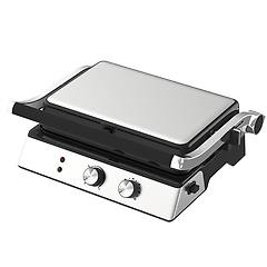 melchioni bistecchiera elettrica burgerone 34 con timer rivestimento antiaderente 34x23 cm