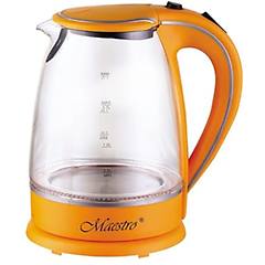 feel maestro bollitore mr064 1 7l 2000w arancione vetro con indicatore livello