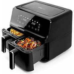 clatronic friggitrice ad aria fr 3804 h doppia capacita 8 l 2700 w colore nero