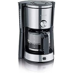 severin macchina da caffe a filtro 10 tazze 1000w acciaio inox nero ka4825