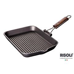bormioli bistecchiera saporella cm 26x36 con manico legno pieghevole