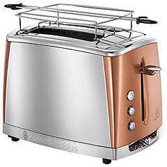 Russell Hobbs Tostapane 2 Fette Acciaio Inox Color Rame Scomparti