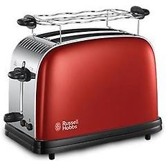 russell hobbs colors plus flame red tostapane 2 fette rosso inossidabile