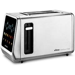 ufesa one touch duo tostapane digitale 850 w 2 fessure schermo led 6 livelli funzioni pane bagel muffin