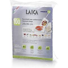 laica vt3512 100 buste in plastica per confezionamento sottovuoto 28x36cm