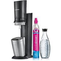 sodastream gasatore crystal black con bottiglia in vetro