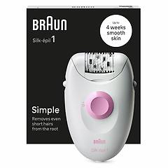 braun epilatore silk epil 1 white e pink se1 000