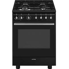 Smeg - Cucina Elettrica Cx61gmbl 4 Fuochi A Gas Forno