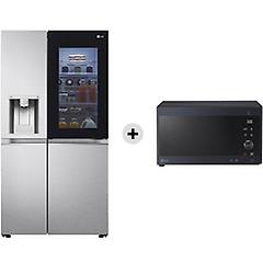 lg frigorifero side by side gsxv90mbae classe e 635lt silver