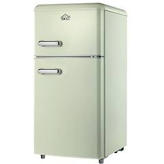 dcg frigo doppia porta linea retro 100lt e crema mf100ccdp