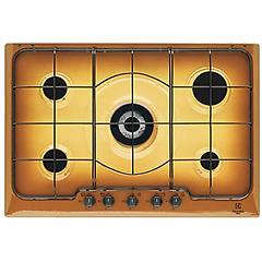electrolux piano cottura pt750uv a gas 5 fuochi da 75 cm colore terra di francia serie soft