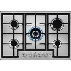 aeg piano cottura hgb75400sm a gas 5 fuochi gas colore acciaio inox