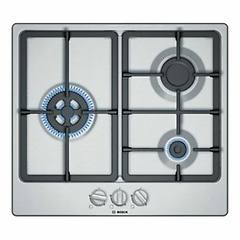 bosch piano cottura a gas pgc6b5b90 3 zone 60 cm acciaio inox
