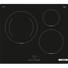 bosch piano cottura a induzione 3 fuochi colore nero potenza 4600 w