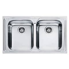 franke lavello lll620 l 2 vasche dimensioni 86 x 50 cm colore inox dekor serie logica line