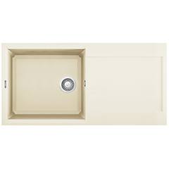 elleci lavello easy 480 granitek 100x50 cm 1 vasca con gocciolatoio colore bianco antico 62