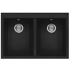 elleci lgq34040 quadra 340 lavello granitek 2 vasche 80 cm nero