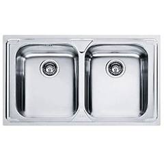 Franke Lavello Integrato 2 Vasche Logica Line Inox ø