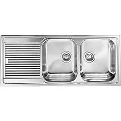 Cm Cmspa Lavello Zenith 116x50 Inox Satinato 2 Vasche