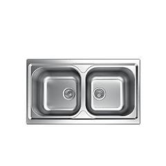 Apell Lavello 2 Vasche (86x50cm) Atmosfera Inox Prelucidato