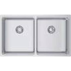 rodi lavello 2 vasche una 75 l 44 x l 74 cm argento