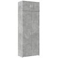 - armadietto grigio cemento 80x42 5x225 cm in truciolato