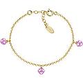 bracciale con charms pendenti bambino argento 925 gioiello junior brj3cugro1