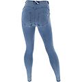 jeggings push up wr. up curvy gamba skinny in cotone clear jeans-yellow seams donna medium
