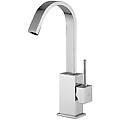 miscelatore monocomando per lavabo con canna orientabile e scarico automatico serie level lea877cr