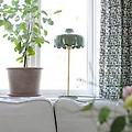 lampada da tavolo wells verde/dorato altezza 50 cm