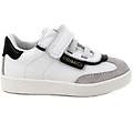 sneakers da bambino bianco e nero con strap taglia 25