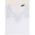 vestito senza maniche in jersey con dettagli floreali bianco donna extra small