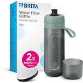 brita. waterfilterfles active 0. 6l donkergroen inclusief 2 microdisc single unit borracce ritiro