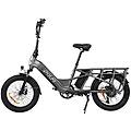 bicicletta elettrica plus7 500w 48v 20 4ah fat tire grigia