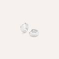 orecchini a cerchio silver collection argento rodiato cubic zirconia collezione silver collection