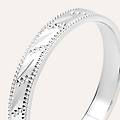 fede classica diamantata 3 mm oro bianco collezione fede fantasia 750/1000 oro bianco