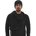 set sciarpa e cappello ercole-set nero