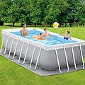piscina fuori terra tubolare prisma grigio l int 3. 76 x 1. 78 m