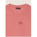 t-shirt cropped slim fit in jersey leggero shell pink donna extra small