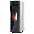 stufa a pellet idro pad plain hydromatica 18 kw m2 in ceramica liscia colore bianca new cod.