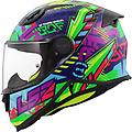 casco moto integrale bambino ff812 kid svent blue verde taglia s